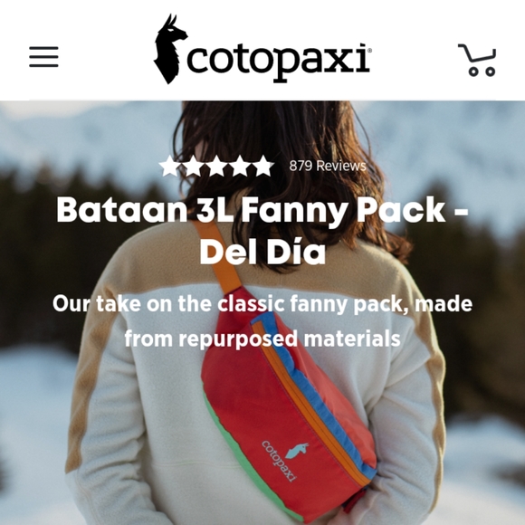 cotopaxi Handbags - NWOT Cotopaxi Bataan 3L del dia Belt bag / fanny pack